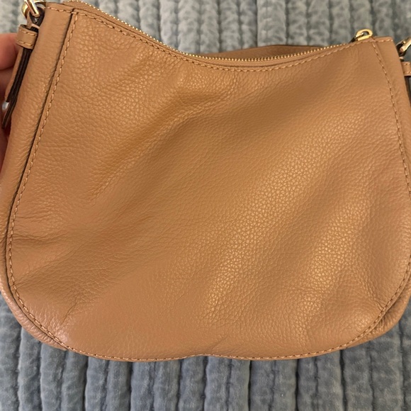 Kate Spade Hobo Pebbled Leather Bag w/ 2 Straps Tan Fawn Gold Hardware EUC - Picture 10 of 10